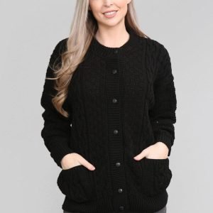 Chunky Cable Knit Long Sleeve Cardigan