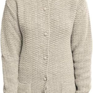 Women's Knitted Winter Cardigan Long Sleeve Warmth with Crew Neck & Ribbed Knit
