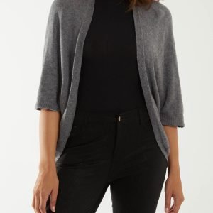 Fine Knit 3/4 Batwing Cardigan